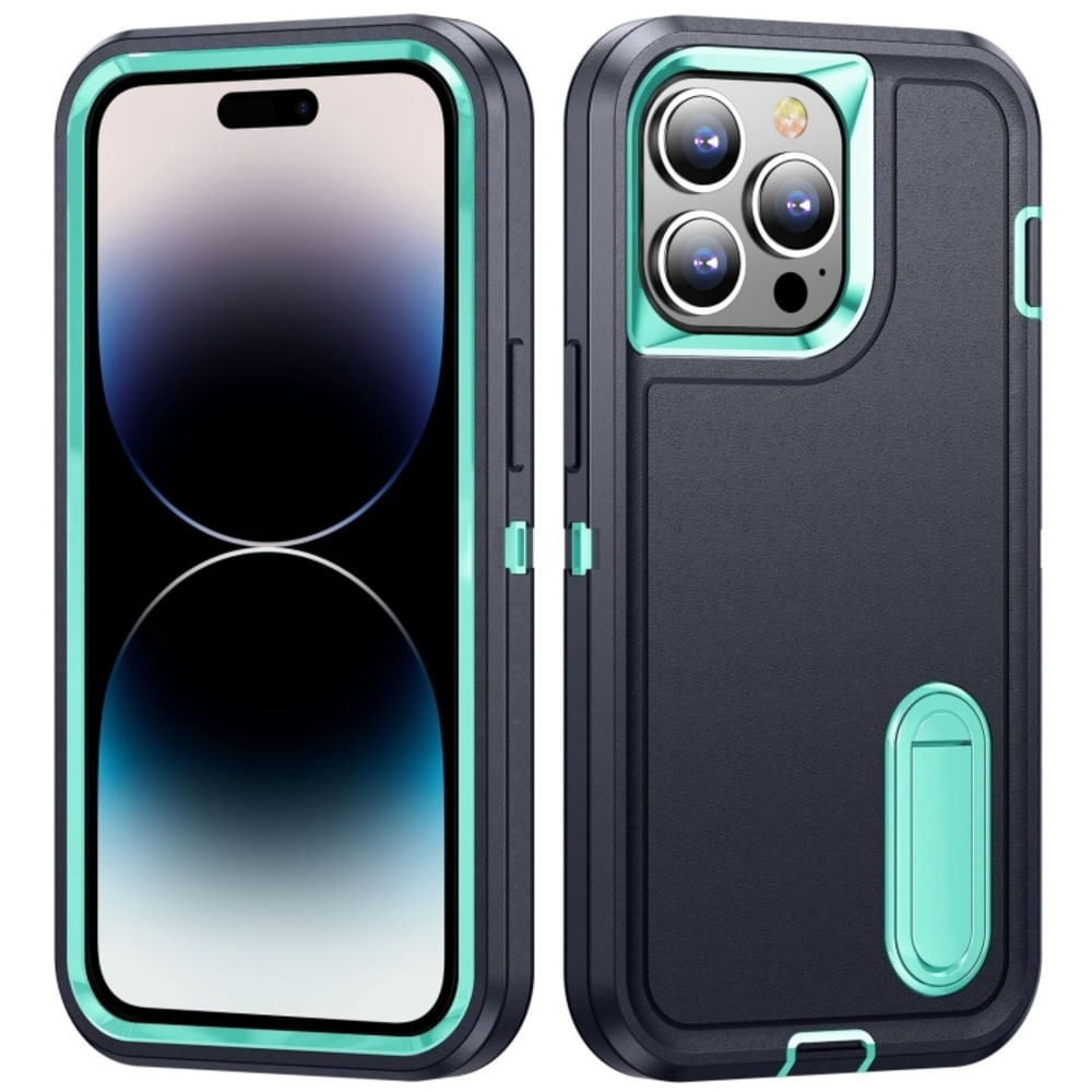 Funda para iPhone X Adventure Extreme Negro-Celeste Antishock Resistente a Caídas y Golpes