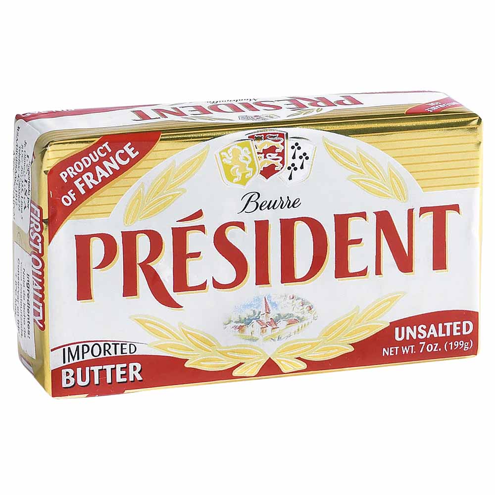 Mantequilla PRESIDENT sin Sal Barra 200g