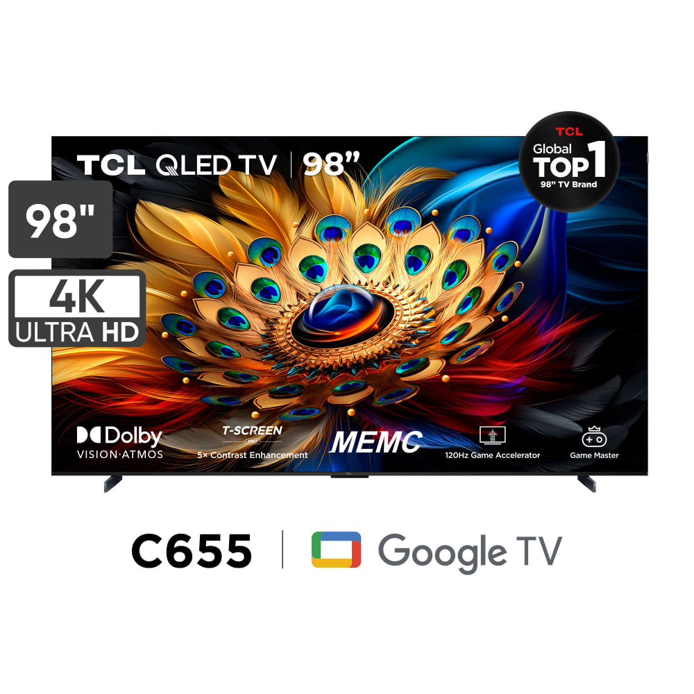 Televisor TCL QLED 98"" UHD 4K Smart TV 98C655