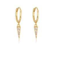 Aretes de Plata 925 Bañado en Oro 18k Modelo Huggies Stewart Dorado