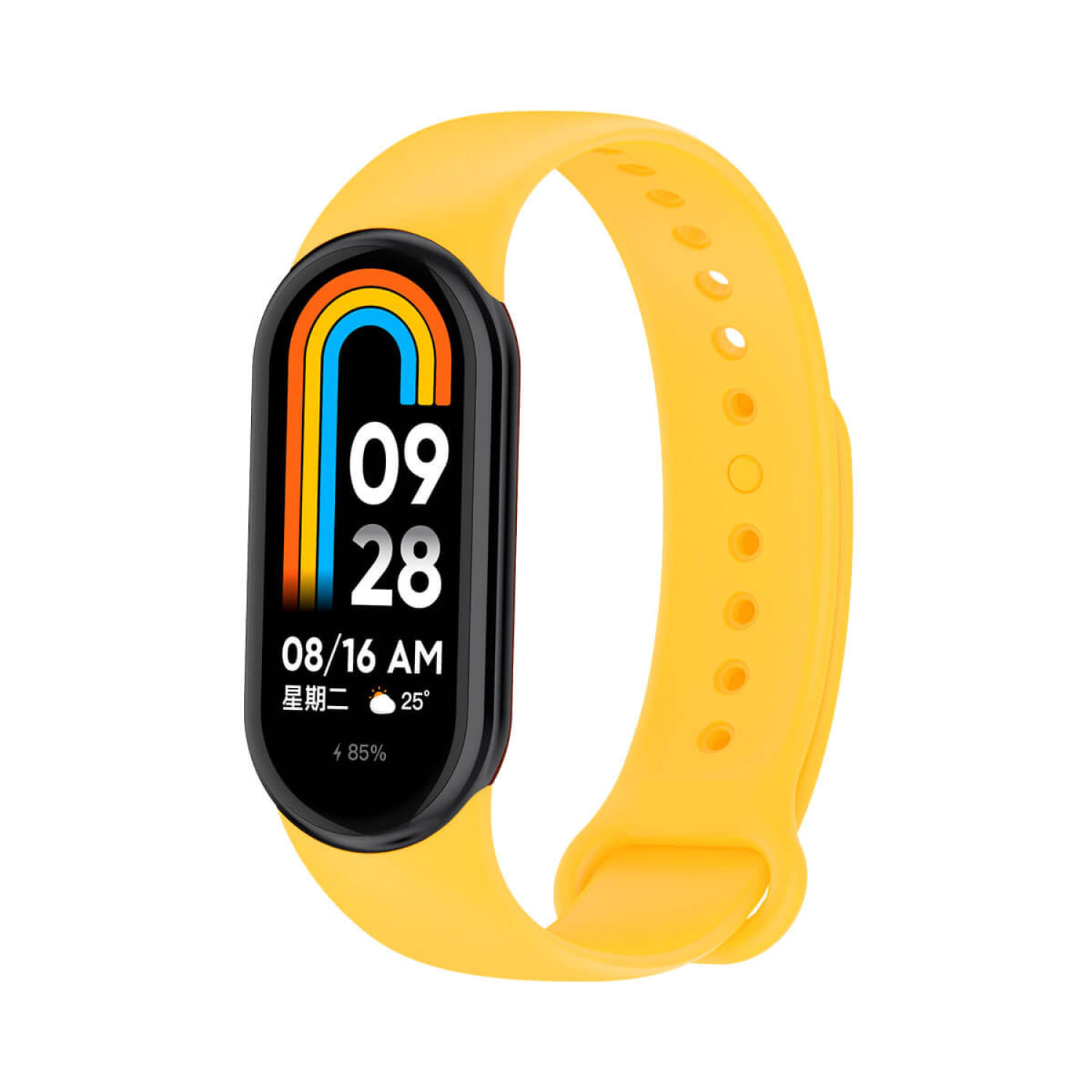 Correa Band Para Xiaomi Mi Band 8  De Silicona Amarillo