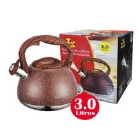 Tetera Suprema 3 Litros Granito con Acero Inoxidable 18/10 Marrón
