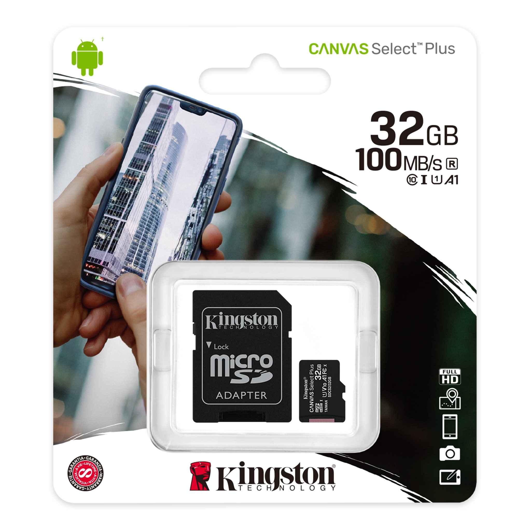 Memoria Kingston micro SD class 10 SDCS2/32GB canvas original