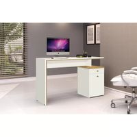 Escritorio Clásico Megan color Blanco/Duna 1 cajón 1 puerta TU MESITA