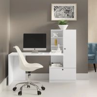 Escritorio con Armario Lamas color Blanco 2 puertas TU MESITA