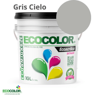 Pintura ECOACRILICO SATINADO 1 Galón Gris Cielo