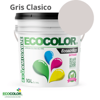 Pintura ECOACRILICO SATINADO 1 Galón Gris Clásico