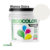 Pintura ECOACRILICO MATE 1 Galón Blanco Ostra