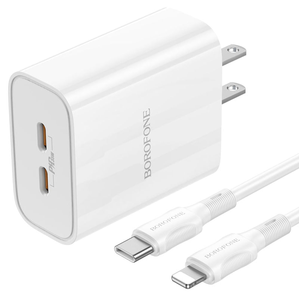 Set Cargador Tipo C A Lightning Borofone Ba73 Carga Rápida 35W 1M