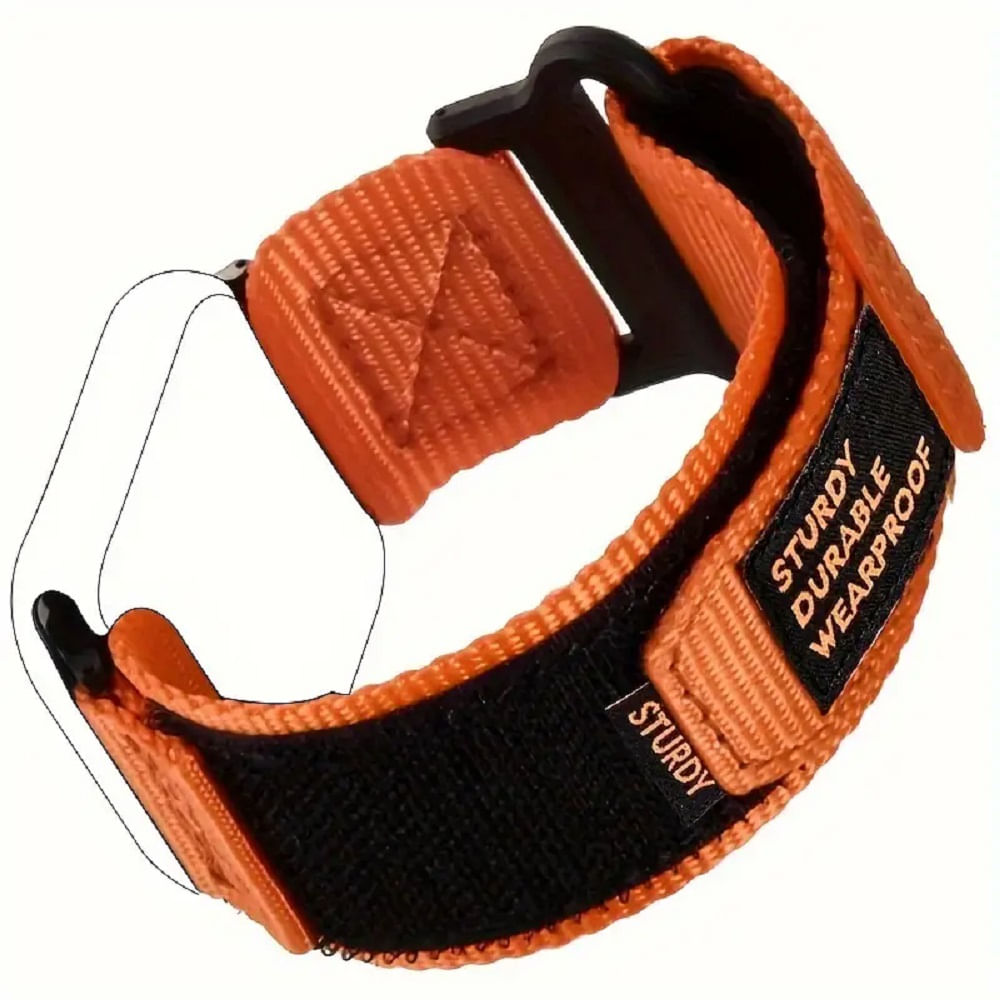 Correa Naylon Deportiva Smartwatch/Applewatch 42/44/45/49mm Naranja