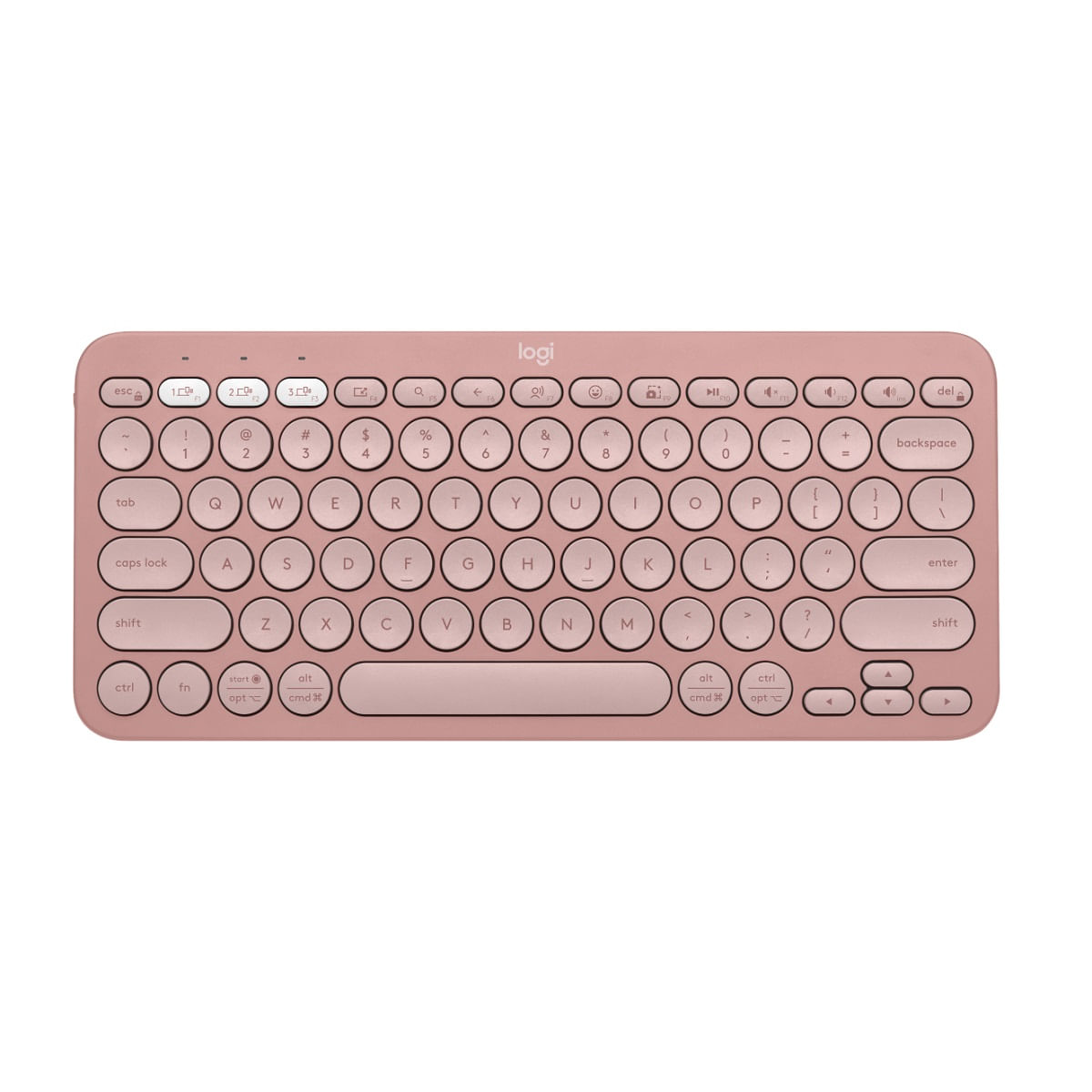 Teclado Logitech Pebble Keys 2 K380S Bluetooth Rosado