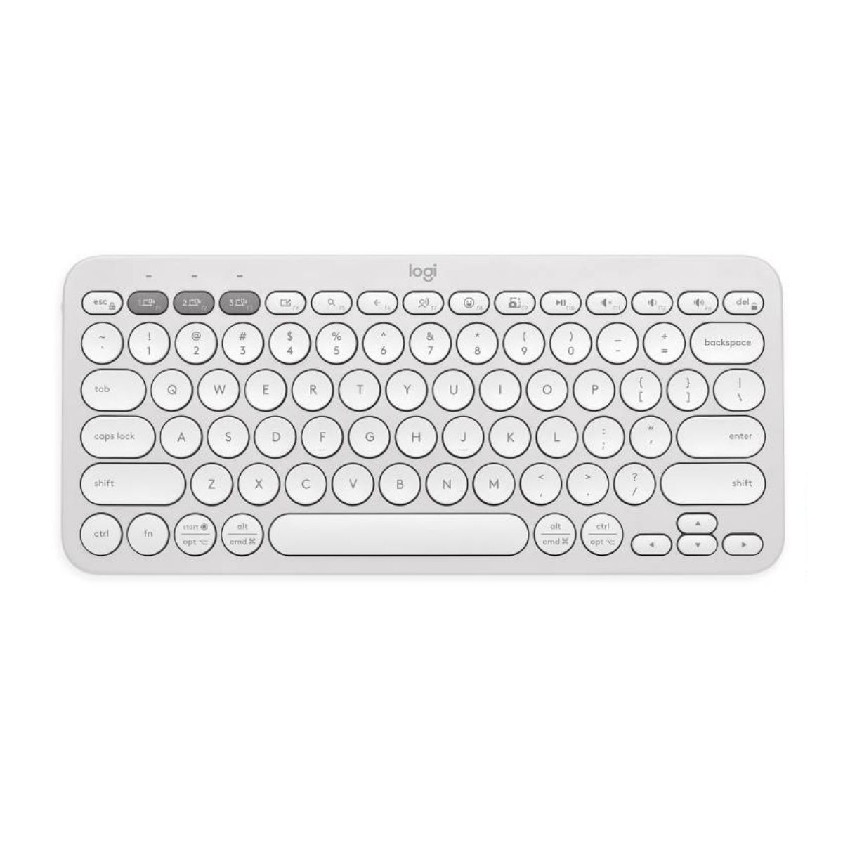 Teclado Logitech Pebble Keys 2 K380S Bluetooth Blanco