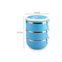 Lonchera Taper de 3 Niveles Celeste