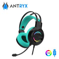 Audifono Gamer con Microfono Antryx Iris K 7.1 Virtual Cancelacion de ruido USB Turquesa