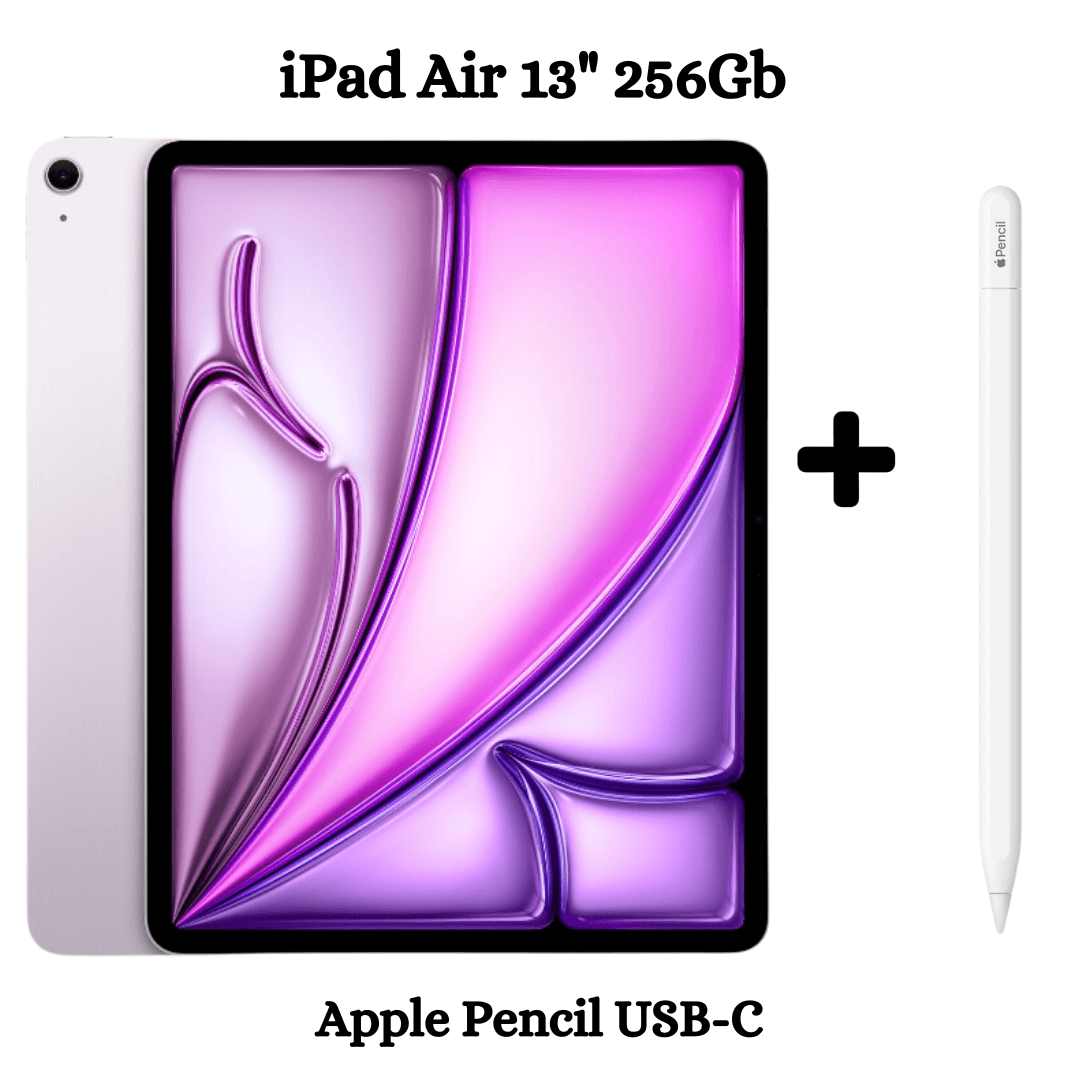 Apple iPad Air 13"" Chip M2 Wifi 2024 256GB - Purple + Apple Pencil USB-C