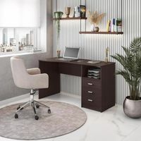 Escritorio Moderno Leo 3 Cajones Marrón R&R MUEBLES