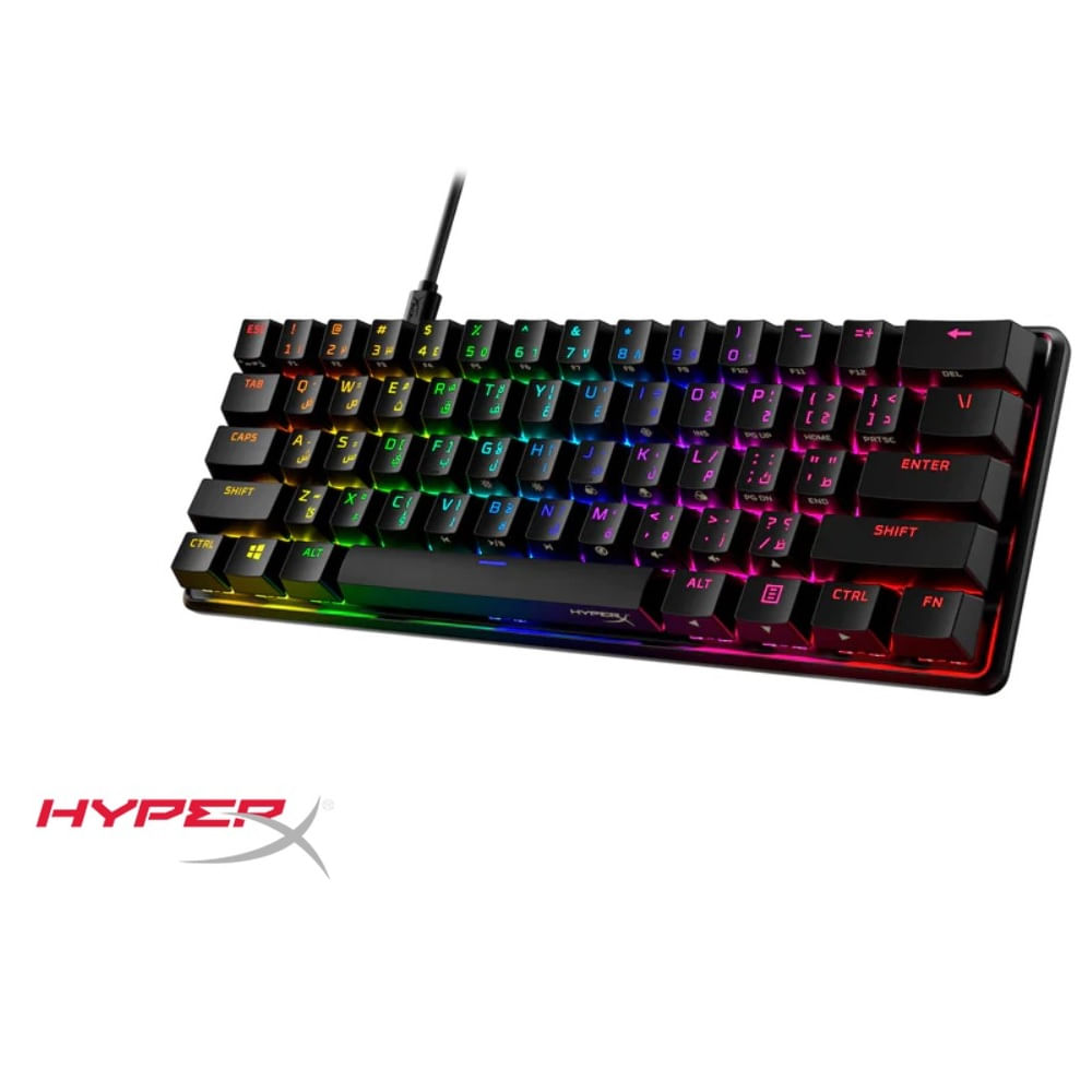 Teclado Gamer HyperX Alloy Origins 60 Mecanico HX Red Ingles Negro 4P5N4AA#ABA