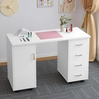 Escritorio con Ruedas Merlin Blanco R&R MUEBLES