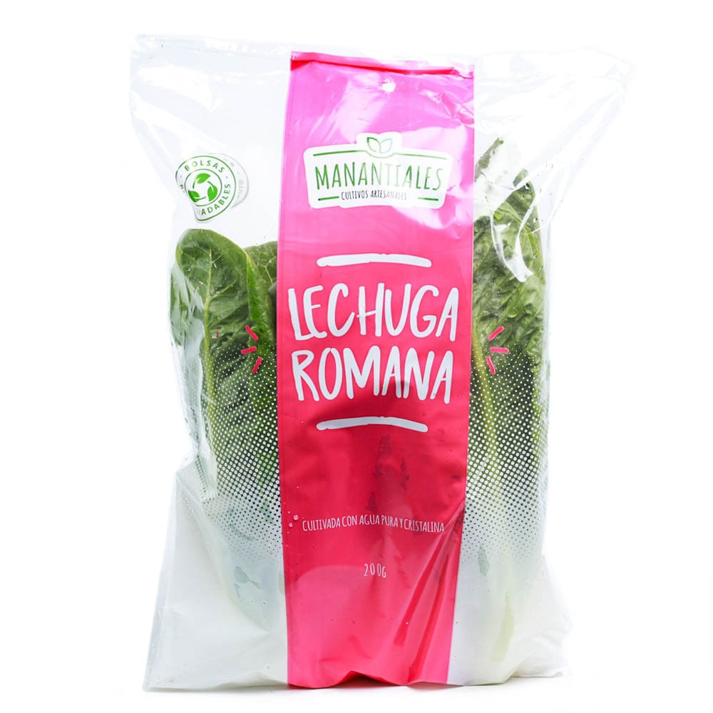 Lechuga Romana MANANTIALES Bolsa 200g aprox.