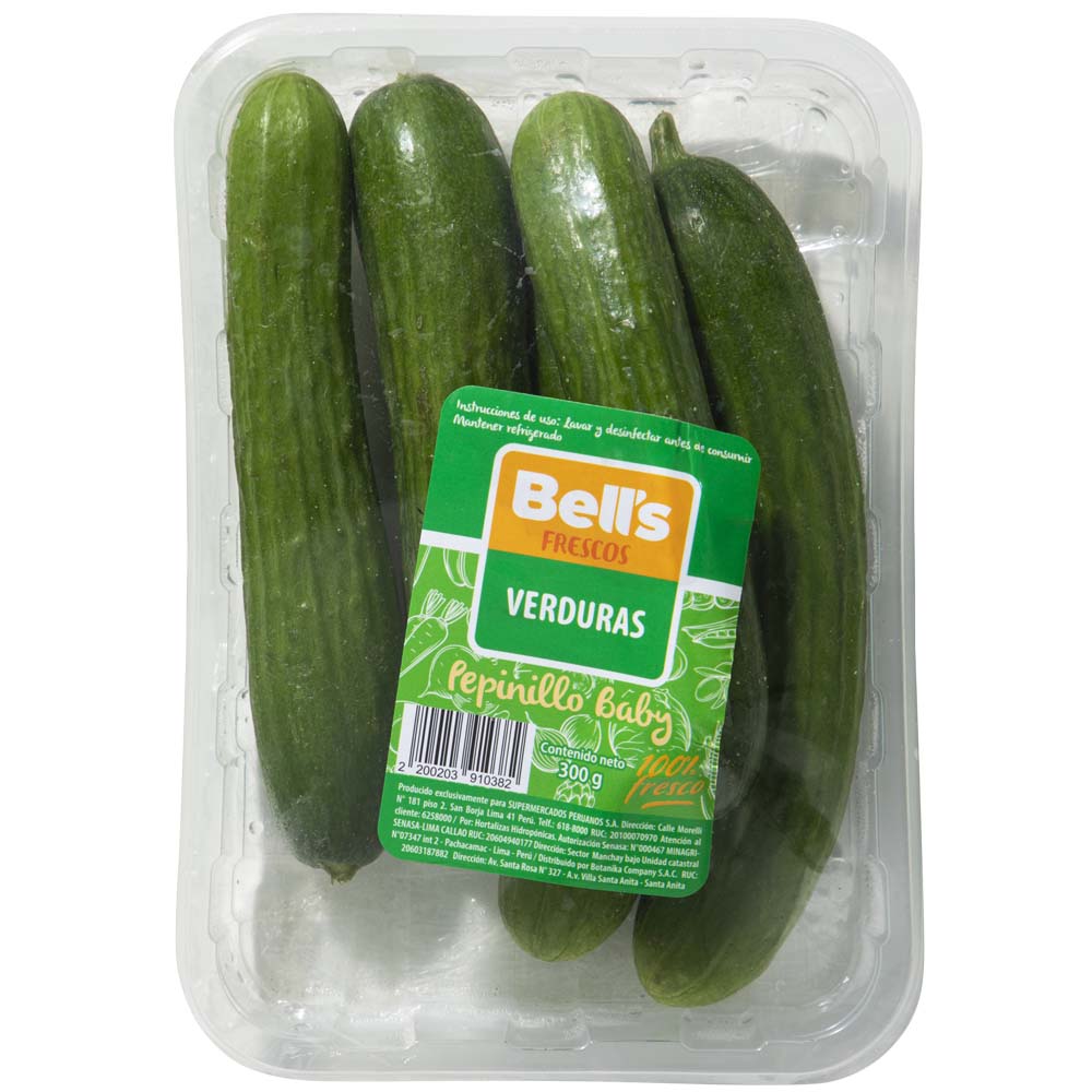 Baby Pepinillo BELL'S FRESCOS Bandeja 300g aprox.