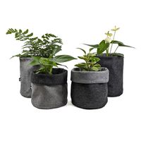 Porta Maceta de Tela Negro Grande Canasto para macetas y plantas 20x25cm