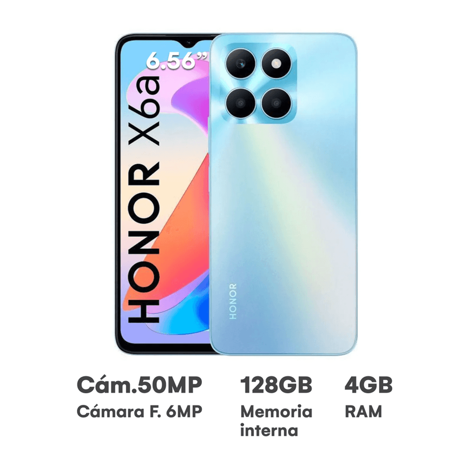 Celular Honor  X6A 6.56"" 4GB RAM 128GB SKY  Sky Silver