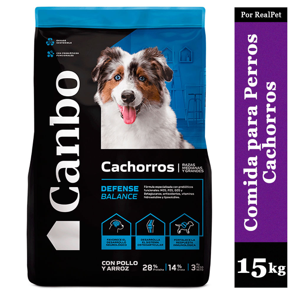Comida para Perro Cachorro Mediano y Grande Canbo Pollo 15 kg