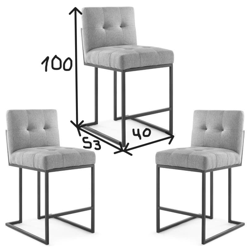 Silla Bar Casa Concepto Tomas de Metal Pintado al Horno