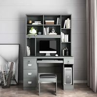 Escritorio con Banqueta Ruffo Gris Oscuro R&R MUEBLES