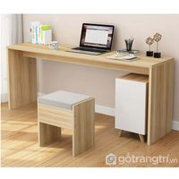 Escritorio Moderno con Banqueta June Marrón Claro R&R MUEBLES