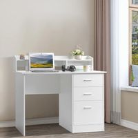 Escritorio Moderno Organizador Adams 3 Cajones Blanco R&R MUEBLES