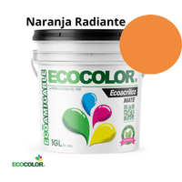 Pintura ECOACRILICO MATE 1 Galón Naranja Radiante