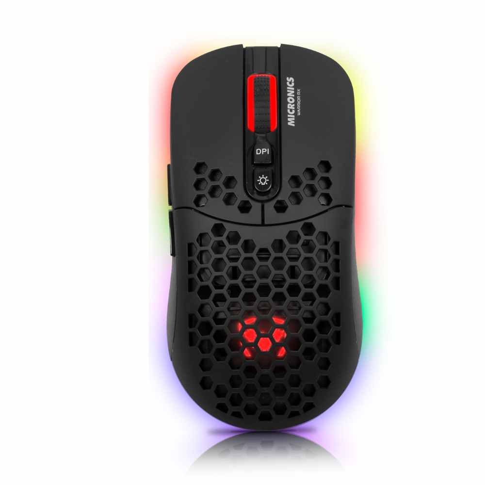 Mouse Gamer Inalámbrico Micronics Warrior MIC M828RX Negro