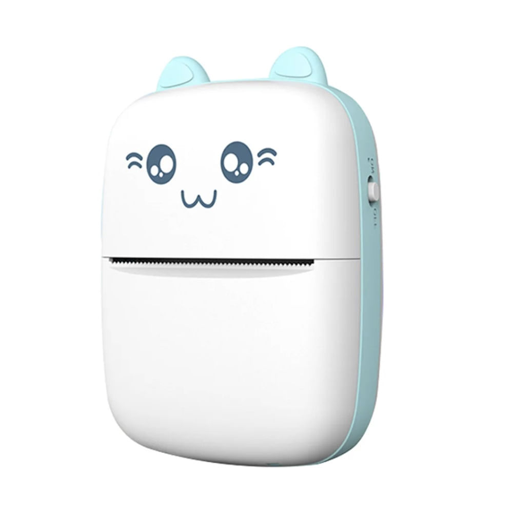 Impresora Térmica Inalámbrica BT 200dpi etiqueta foto USB Verde