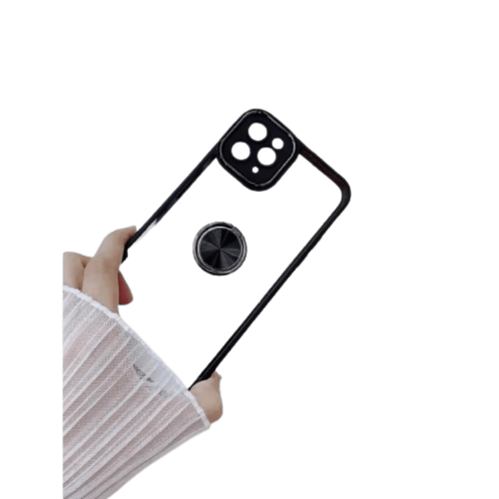 Funda para Xiaomi Poco X5 Pro 5G Transparente Cromado Negro Antishock Resistente a Caídas y Golpes