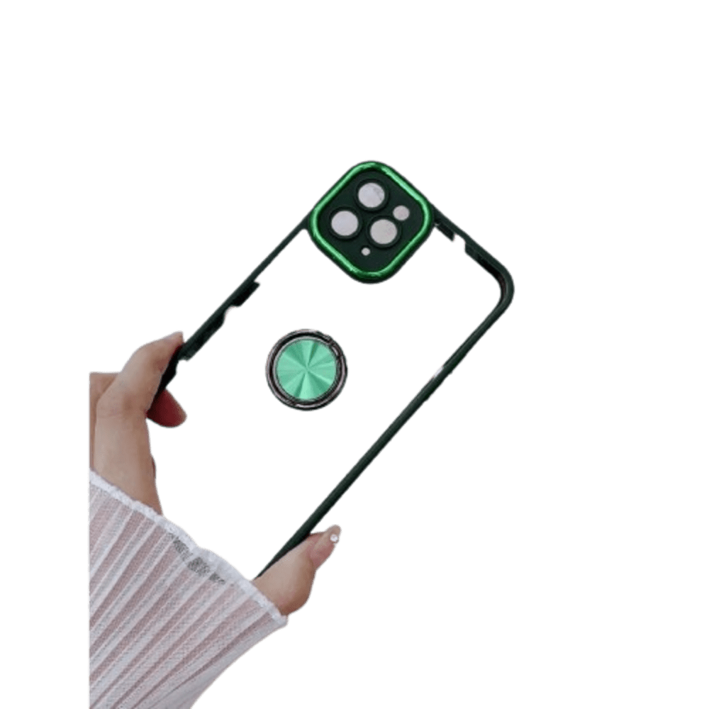 Funda para Xiaomi Redmi Note 9 Transparente Cromado Verde Antishock Resistente ante Caídas y Golpes