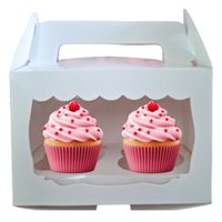 100 Cajas Lonchera para 2 Cupcakes en Repostería