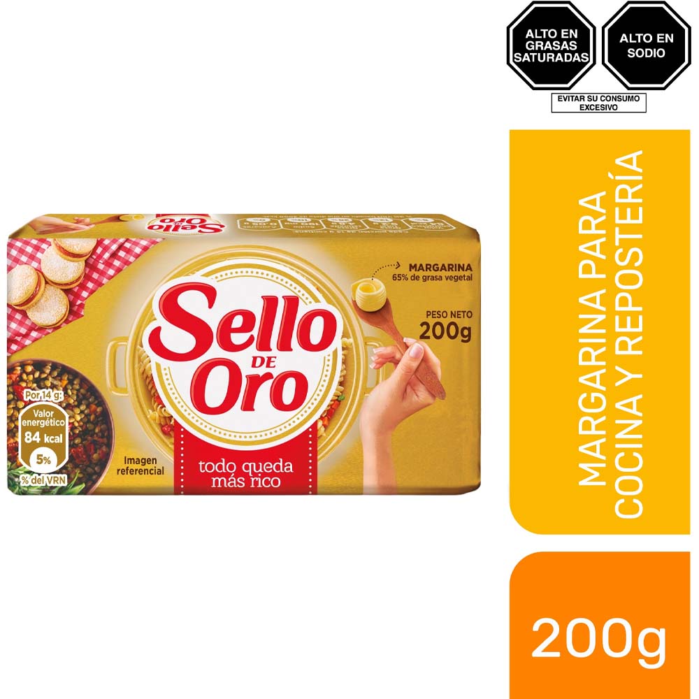 Margarina SELLO DE ORO Barra 200g