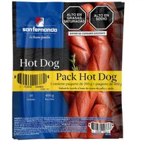 Pack Hot Dog SAN FERNANDO Paquete 600g