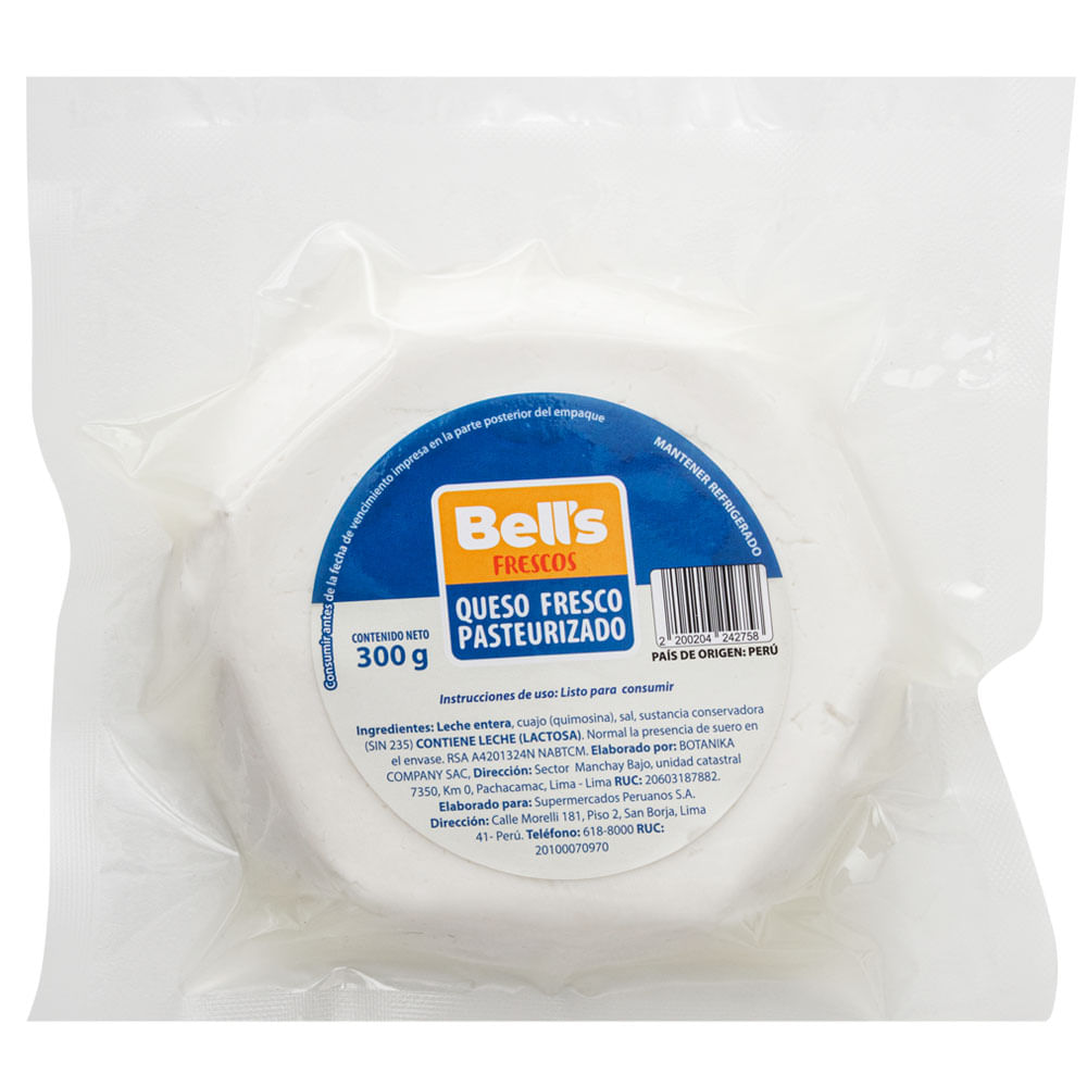 Queso Fresco BELL'S Paquete 300g