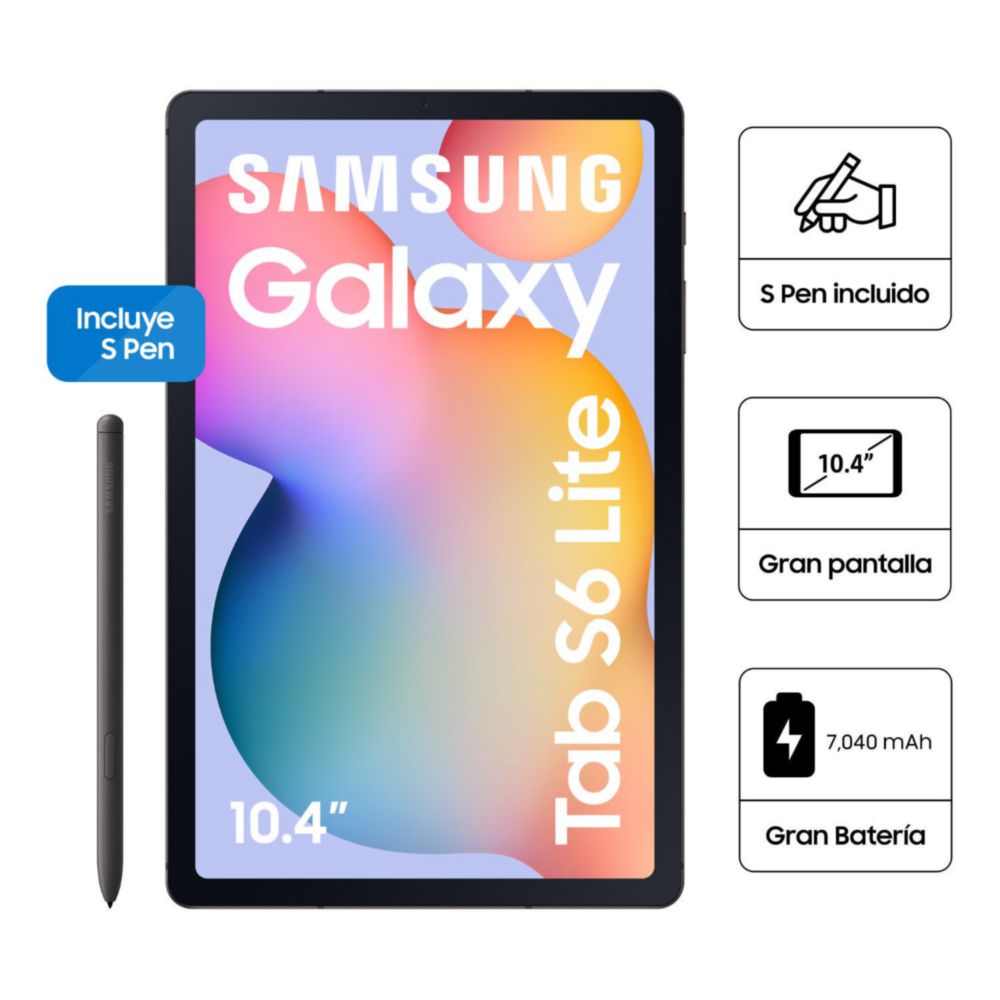 Galaxy Tab S6 Lite 10.4"" 128GB SSD 4GB RAM SM-P620NZIEPEO Graphite