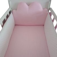 Protector Lateral Parachoques de Cuna BABYTU Diseño Nube cabecera Rosa