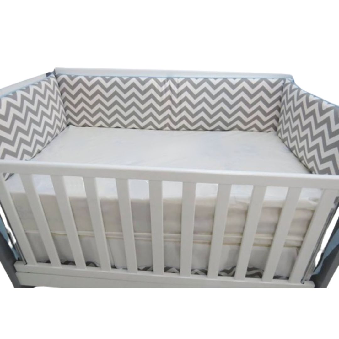 Protector Lateral Parachoques de Cuna BABYTU Diseño zigzag Clasico