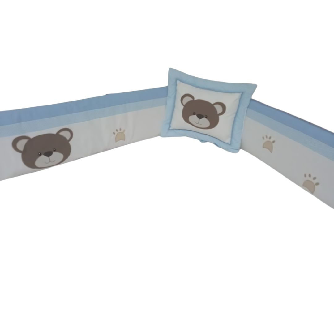 Protector Lateral Parachoques de Cuna BABYTU Diseño Osito Bordado