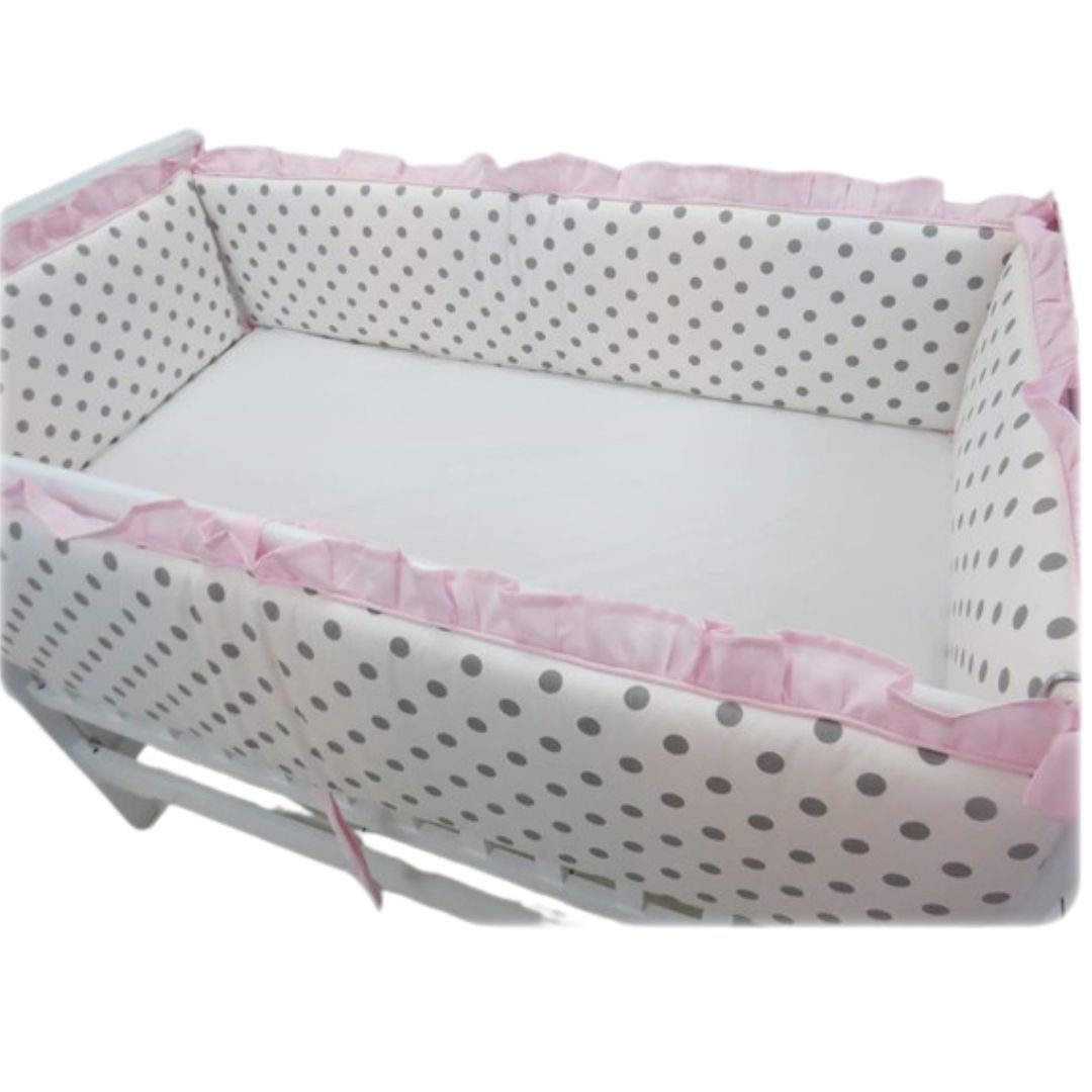 Protector Lateral Parachoques de Cuna BABYTU Diseño Bolitas Clasico