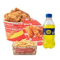 Pollo Broaster 4 Piezas + Papas 200g + Gaseosa 300ml