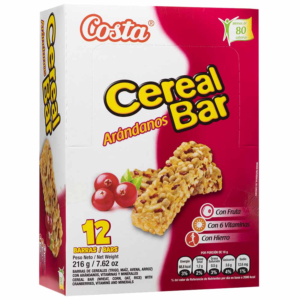 Cereal Bar COSTA Arándanos Caja 12un