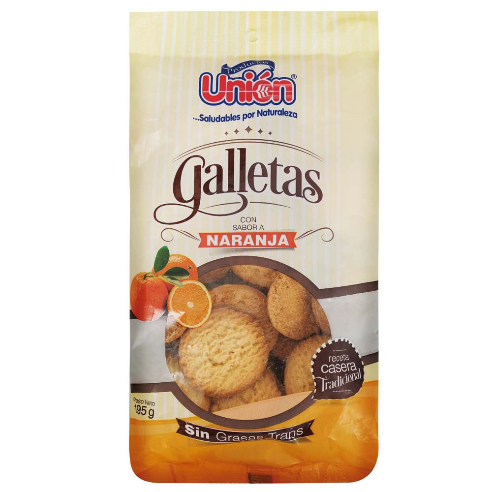 Galleta UNIÓN Mega Naranja Bolsa 195g