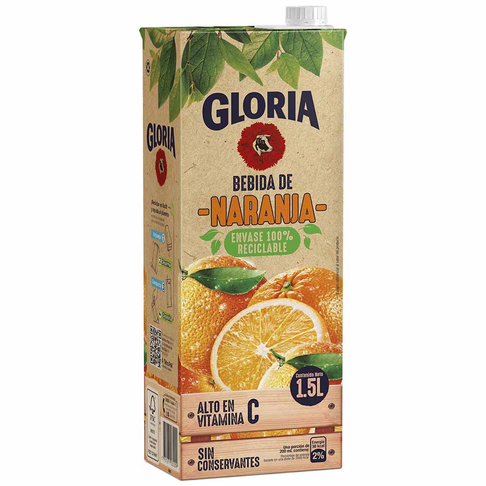 Bebida de Naranja GLORIA Caja 1.5L