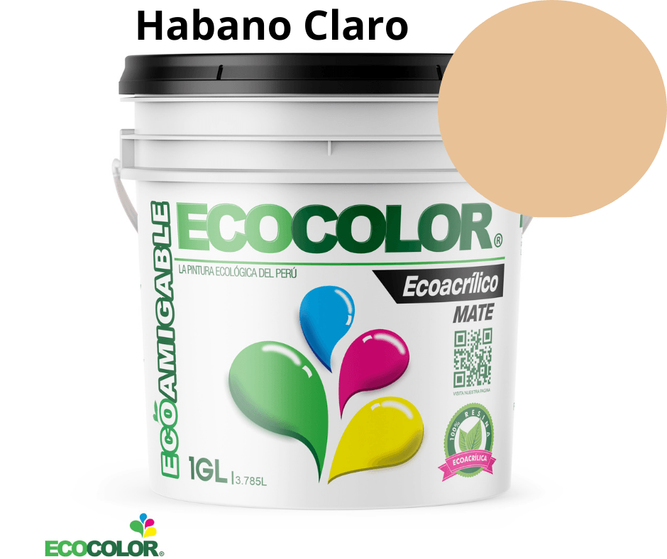 Pintura ECOACRILICO MATE 1 Galón Habano Claro